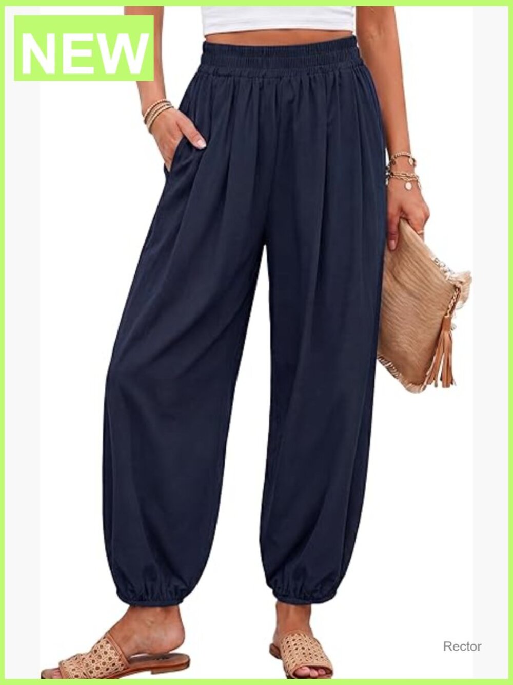 High Waisted Wide Leg Palazzo Pants Loose Fit Pockets Lounge Travel Trousers